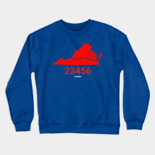 Virginia Beach Zip Code Crewneck Sweatshirt